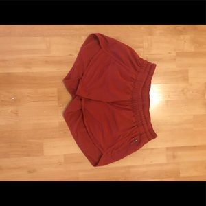Red lululemon tracker shorts size 6 EUC